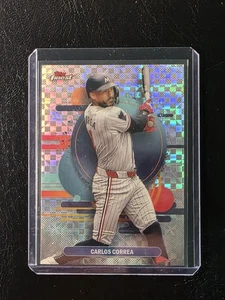 2025 Topps Finest - Carlos Correa #199 refractor de tablero de ajedrez poco común  - Imagen 1 de 2