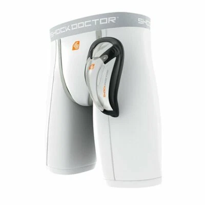 Shock Doctor CompShor con BioCup - Niños (Blanco) - Pequeño Foto 1 de 3