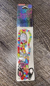 Claire’s Exclusive JoJo Siwa Face Mask Rainbow Beaded Strap Bow Charm Necklace - Picture 1 of 4