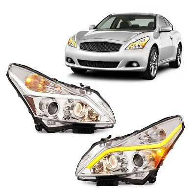Clear LED Projector Headlights For Infiniti G37/G25/Q40 Sedan 4-Door 2010-2015 - Image 1 of 4