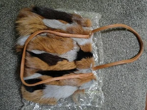 Ladies foxs fur Brown bag - Picture 1 of 3