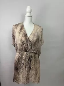 Rare Haute Hippie Peacock Floral Silk Wrap Dress L - Picture 1 of 5
