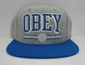 OBEY ATHLETICS (HEATHER GREY/BLUE) SNAPBACK CAP 100% AUTHENTIC *BRAND NEW w/TAG! - Bild 1 von 1
