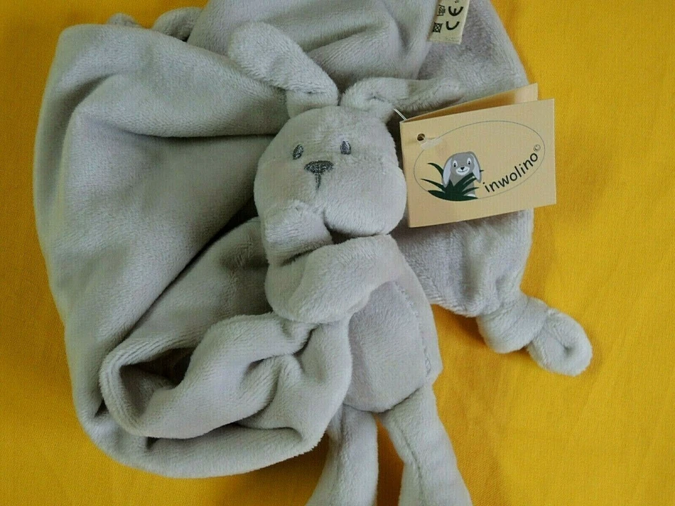 1x  Schnuffeltuch HASE Kuscheltier Schmusetuch Kuscheltuch Baby Tuch weich - Bild 1 von 3