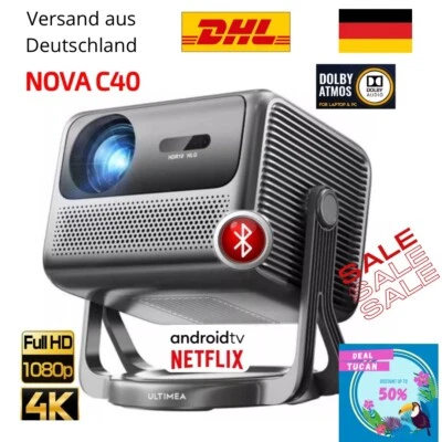 Ultimea Nova-C40 Projector Android TV 11.0, Portable Projector with 90° Gimbal, 4K - Image 1 of 4