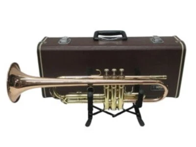 YAMAHA YTR-3320 Trumpet Red Brass Bell 1980s Vintage w/ Case, Mouthpiece Used - Image 1 of 4