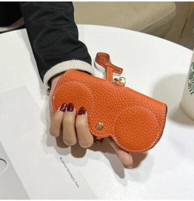 Suave Anteojos Gafas de sol Bolsa Portátil Gafas Almacenamiento Cuero de vaca Estuche 1 pieza Foto 1 de 4