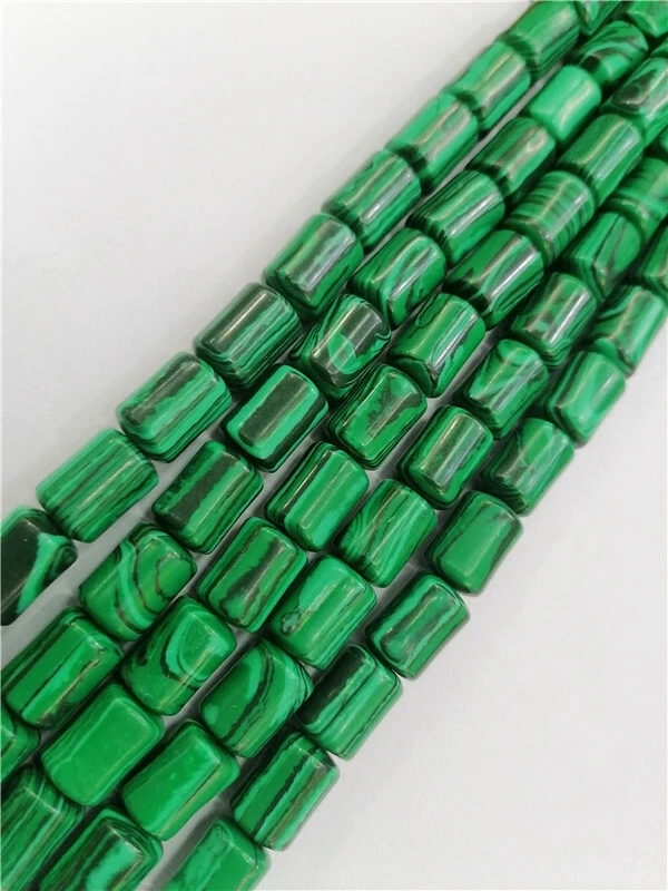 1 Strand 14x10mm Green Malachite Cylinder Spacer Loose Beads 15.5inch HH8833 - Image 1 of 1