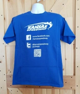 Camiseta Azul Vintage Kansas Speedway Nascar Indy Car Racing Para Hombre Talla Grande De Reedición - Imagen 1 de 3