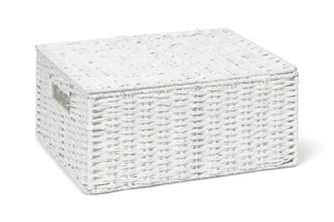 Storage Basket White Large Paper Rope Box With Lid By Arpan - Picture 1 of 6