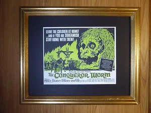 THE CONQUEROR WORM VINCENT PRICE MOVIE POSTER RP ON CARDSTOCK MATTED 11 X 14 - Picture 1 of 2