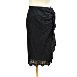 Falda de Encaje Negra Talla 12 Volantes Oscura Romántica Hada Capricho Bruja Vampiro Y2K - Imagen 1 de 8