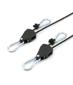 2 Stück 1/8 Zoll verstellbare Seilaufhänger - Ratsche Spanngurt mit verstärktem Metallteil - Bild 1 von 4