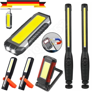 Neu COB LED Arbeitsleuchte Akku Werkstattlampe Handlampe Taschenlampe Magnet KFZ - Bild 1 von 33