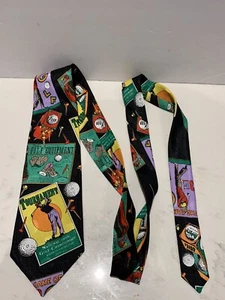 Men's Golf Novelty Neck Tie Clubs Bags Balls Tees Golfer - Picture 1 of 8
