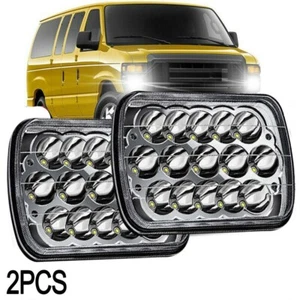 Fit Ford E-150 E250 E350 E450 E550 Van 5x7 7x6 LED Headlights Hi/Lo Sealed Beam - Foto 1 di 9