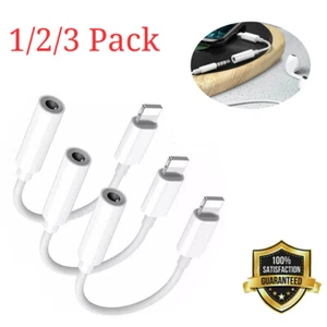 1/2/3PCS Headphone Adapter Jack 8Pin to 3.5mm Aux Cord Cable Dongle Converter 🔥 - Picture 1 of 16