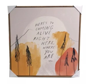 Morgan Harper Nichols Framed Wall Canvas 25" X 25" Trees Quote - Picture 1 of 1