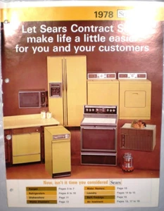 Vtg SEARS Kenmore Appliances Catalog RETRO Kitchen Ranges Oven Refrigerator 1978 - Picture 1 of 6