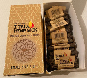 I-Tal Hempwick Made With Organic Hemp & Beeswax 120 Wicks