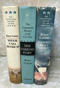 Centennial History of the Civil War by Bruce Catton 3 Volumes 1st Ed 1961-65 - Imagen 1 de 12