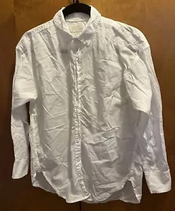 J Crew Damenbluse Größe 2 weiß Baumwolle Knopfleiste locker - Bild 1 von 3