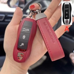 Key Fob Cover Case for Porsche Cayenne Panamera Macan 718 Cayman 911 - Picture 1 of 8