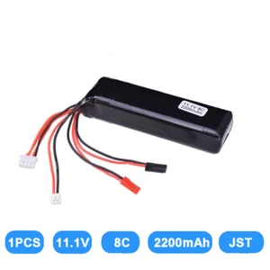 1Pcs 11.1V 2200mAh 8C Battery JST JR Futaba Plug For RC Quadcopter Transmitter - Picture 1 of 9