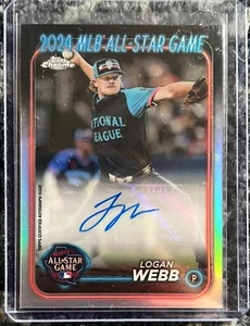 Logan Webb 2024 Topps Chrome Aggiornamento All Star Gioco Auto #ASGA-LW Giants - Foto 1 di 2