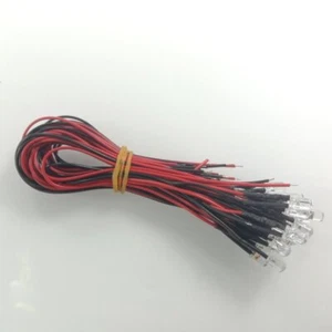 10 cables LED con cable de 5 mm 12 V blanco azul verde UV rojo amarillo rosa - Imagen 1 de 11