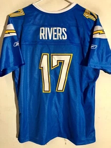 Reebok Women's Premier NFL Jersey San Diego Chargers Rivers Light Blue Alt sz 2X - Picture 1 of 2