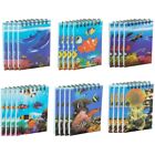 24 Spiral Notebook For Note Taking Lined Paper Kids Party Favor, 3D Ocean Cover