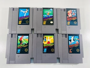 6 Black Box NINTENDO NES System Original Classic Games LOT CLEAN TESTED - Picture 1 of 7