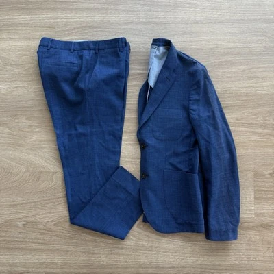 Taylor Stitch Telegraph Wool Linen Blend Lightweight Suit in Blue Size 36 - Image 1 of 4