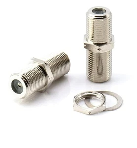 Adaptador de extensión de cable coaxial - paquete de 25 - con lavadora y tuerca - Imagen 1 de 9
