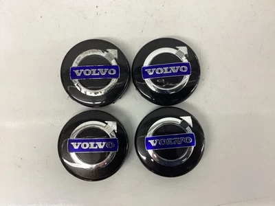 Volvo Black Center Cap Set 31400452 S60 V70 XC70 S80 XC90 XC60 S40 V50 C70 C30 - Image 1 of 4