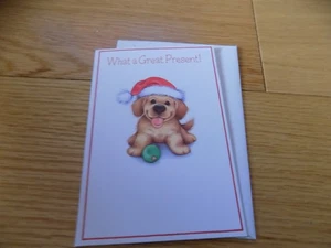 Holiday Dog Puppy Thank You Note Card Cards Hallmark - Picture 1 of 4