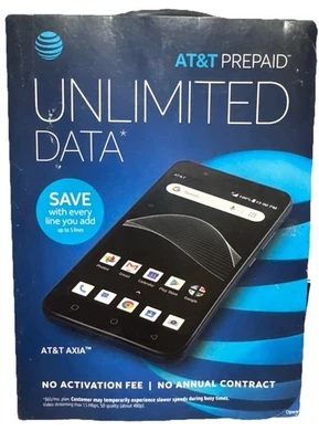 New AT&T Axia QS5509A  16GB  Dark Blue  AT&T Prepaid Phone - Image 1 of 4