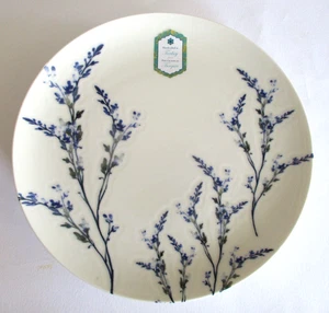 Set of 4 Intesa Home Porcelain Wildflower11""DINNER Plates Blue Lilac NEW - Picture 1 of 6