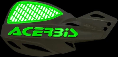 Acerbis Black Green Vented Uniko Handguard Pair Husaberg FE570 09-12 - Image 1 of 4