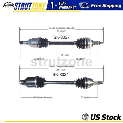 2x Eje delantero izquierdo delantero derecho CV TrakMotive para Suzuki Esteem 1999-2002 Foto 1 de 3