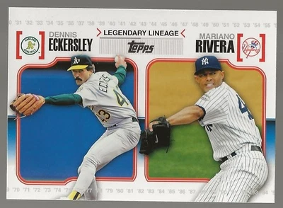 2010 Topps Baseball Dennis Eckersley-Mariano Rivera Legendary Lineage #LL26 - Image 1 of 2