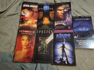 Horror Sci Fi VHS Lot Specics Abyss Lawnmower Man - Imagen 1 de 3