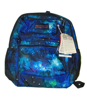 NWT JanSport Backpack Galaxy Blue Star Space Print School Travel Bag - Image 1 of 4