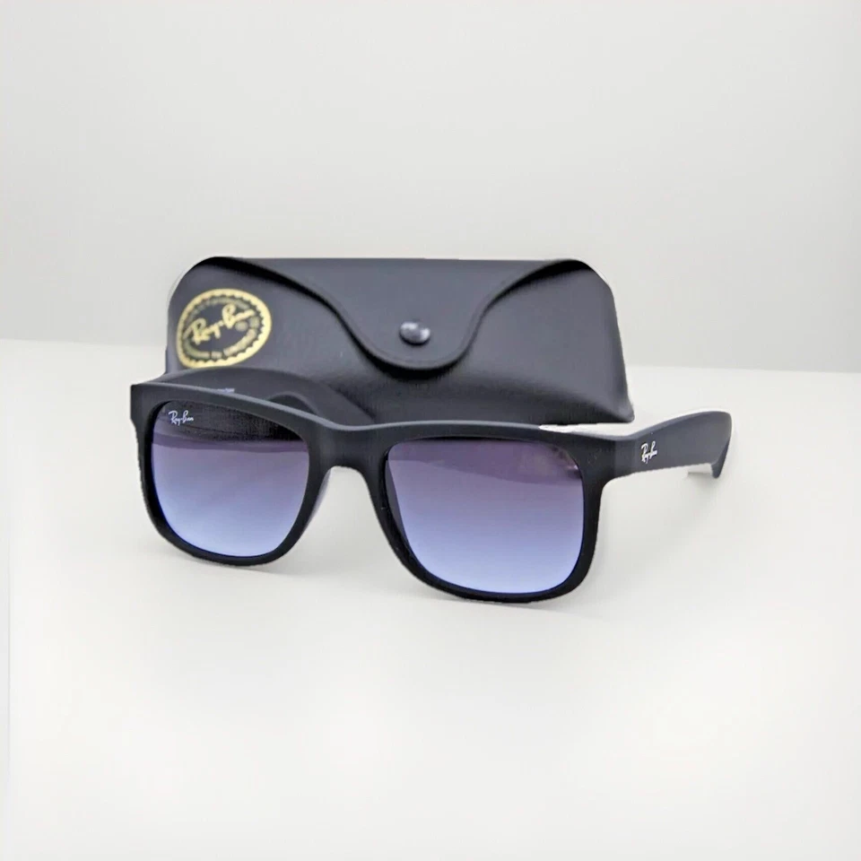 Ray-Ban Justin RB4165 Rectangular Sunglasses - Matte Black/Grey -Polarised🕶️ - image 1 of 4