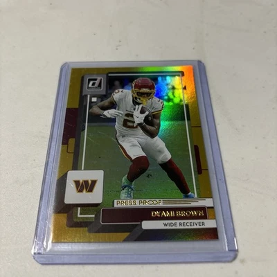 Dyami Brown Washington Commanders 2022 Donruss Gold Holo Press Proof Premium - Image 1 of 2