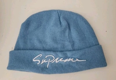 Bonnet Classique Script Supreme FW18 Bleu Clair - Photo 1/4