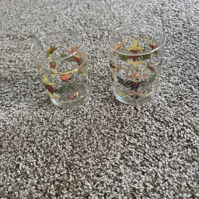 Set Of 2 THE OLD FARMER ALMANAC CLEAR GLASS  Beverage Glass - Image 1 of 4