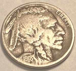 1918 D Buffalo Nickel VF / XF NO RESERVE *J890 - Picture 1 of 2