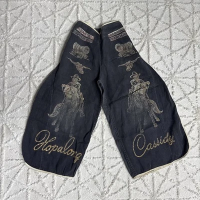 Pantalones negros vaqueros occidentales vintage Hopalong Cassidy para niño Foto 1 de 4